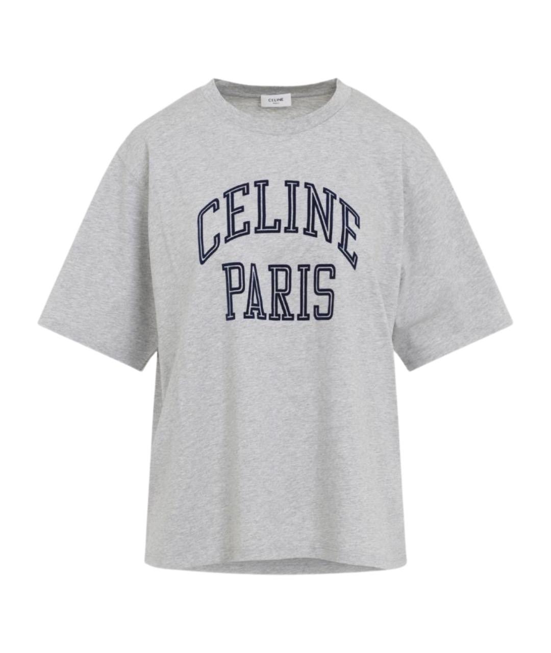 CELINE Серая хлопковая футболка, фото 1
