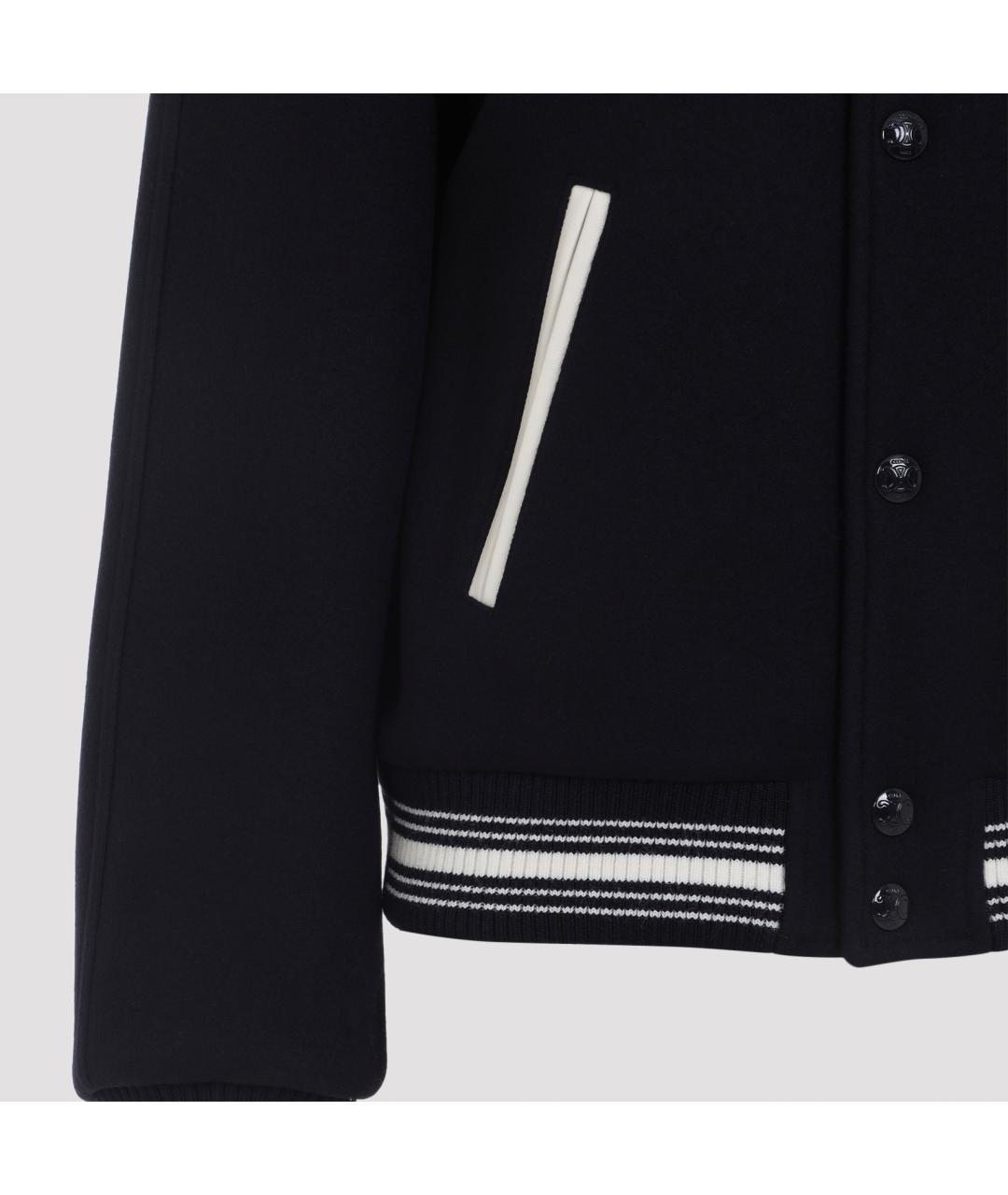 CELINE Темно-синяя шерстяная куртка, фото 5