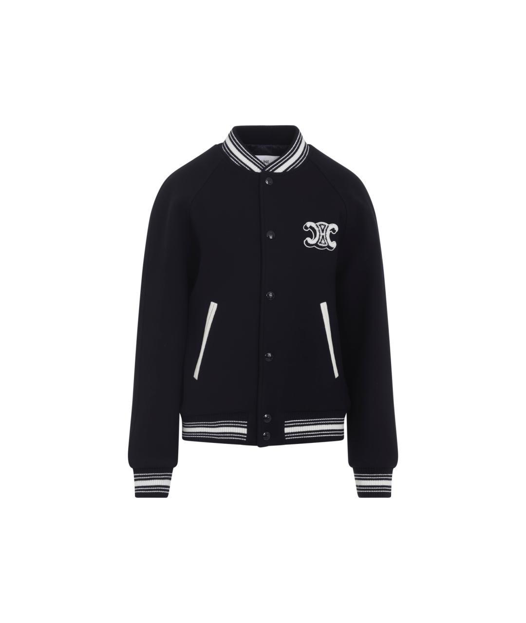 CELINE Темно-синяя шерстяная куртка, фото 1