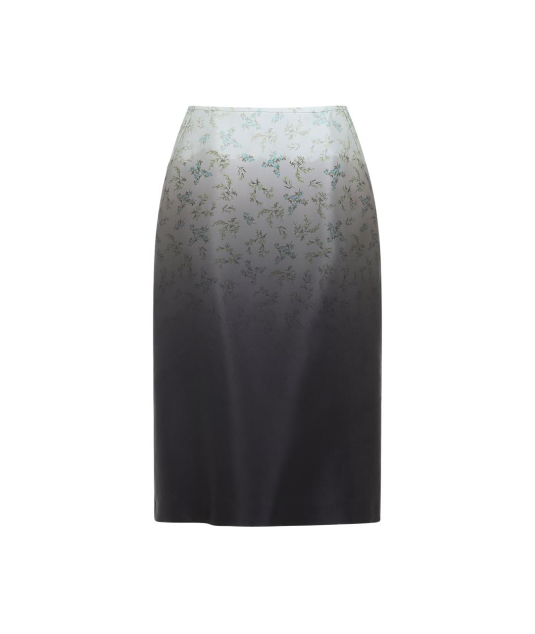 JIL SANDER Зеленая шелковая юбка миди, фото 1