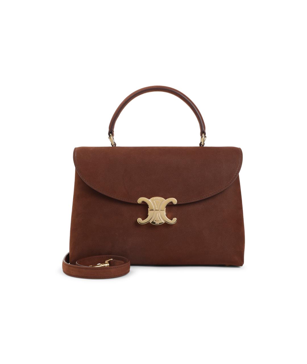 CELINE Коричневая кожаная сумка тоут, фото 1