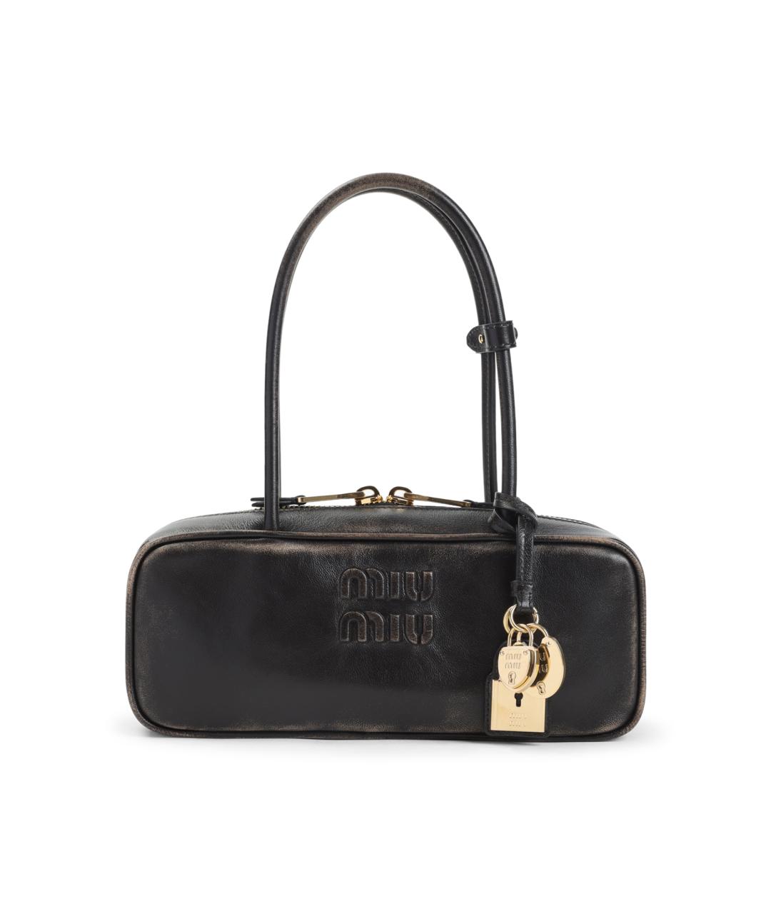 MIU MIU Коричневая кожаная сумка через плечо, фото 1