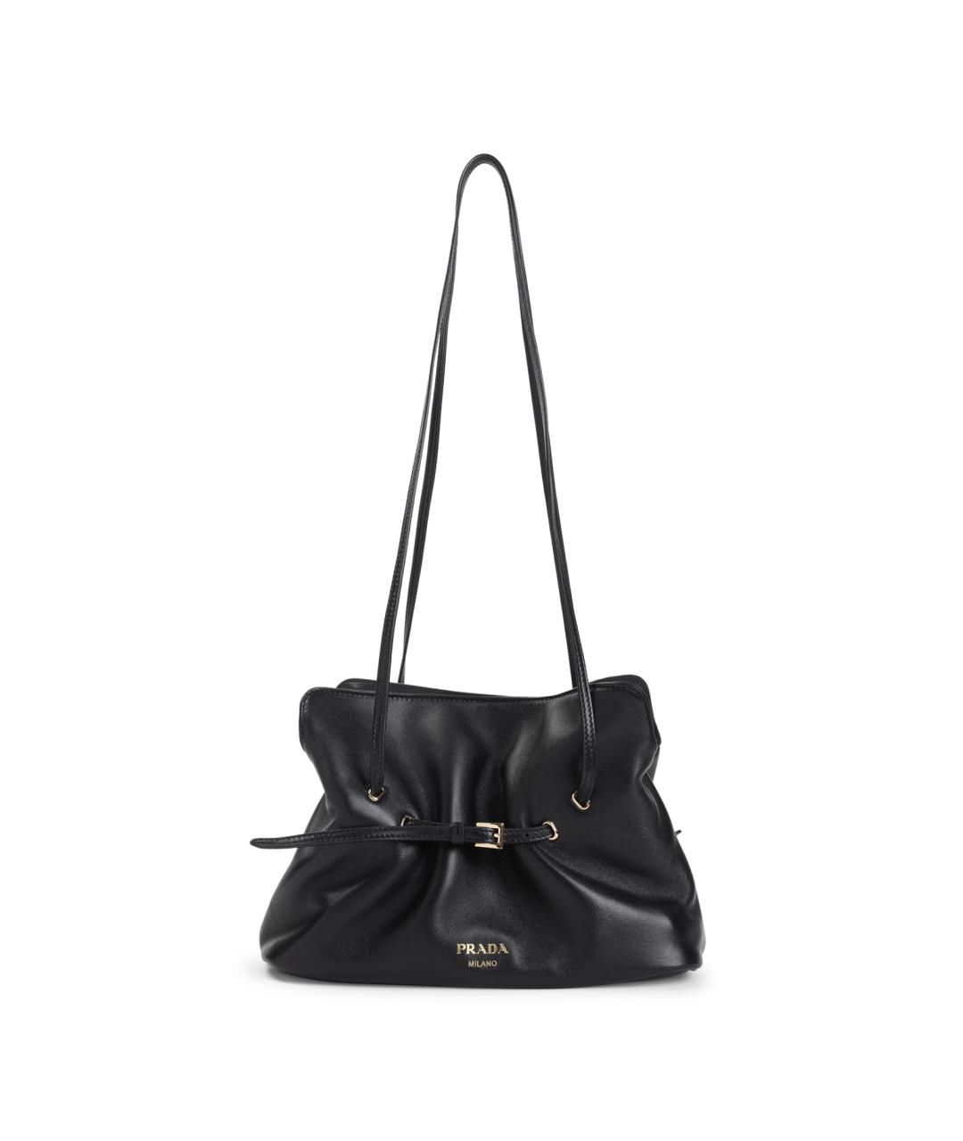 PRADA Черная кожаная сумка через плечо, фото 1
