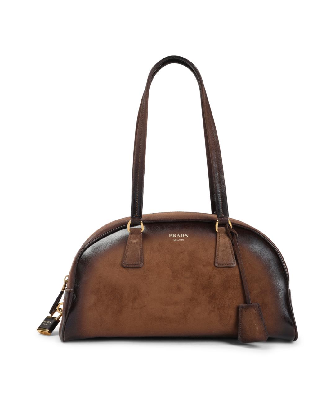 PRADA Коричневая кожаная сумка через плечо, фото 1