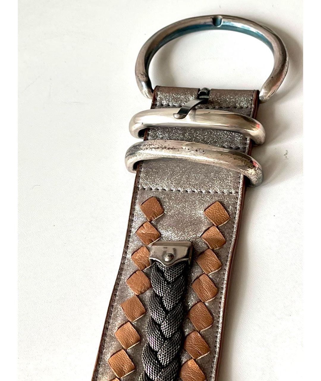 BOTTEGA VENETA Коричневый кожаный ремень, фото 2