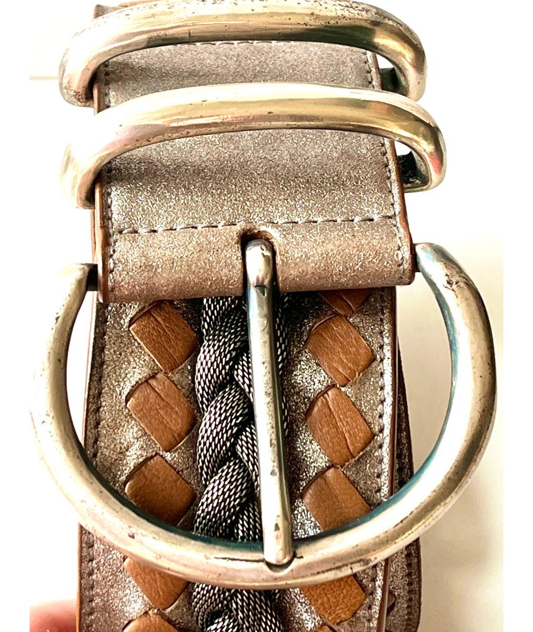 BOTTEGA VENETA Коричневый кожаный ремень, фото 7