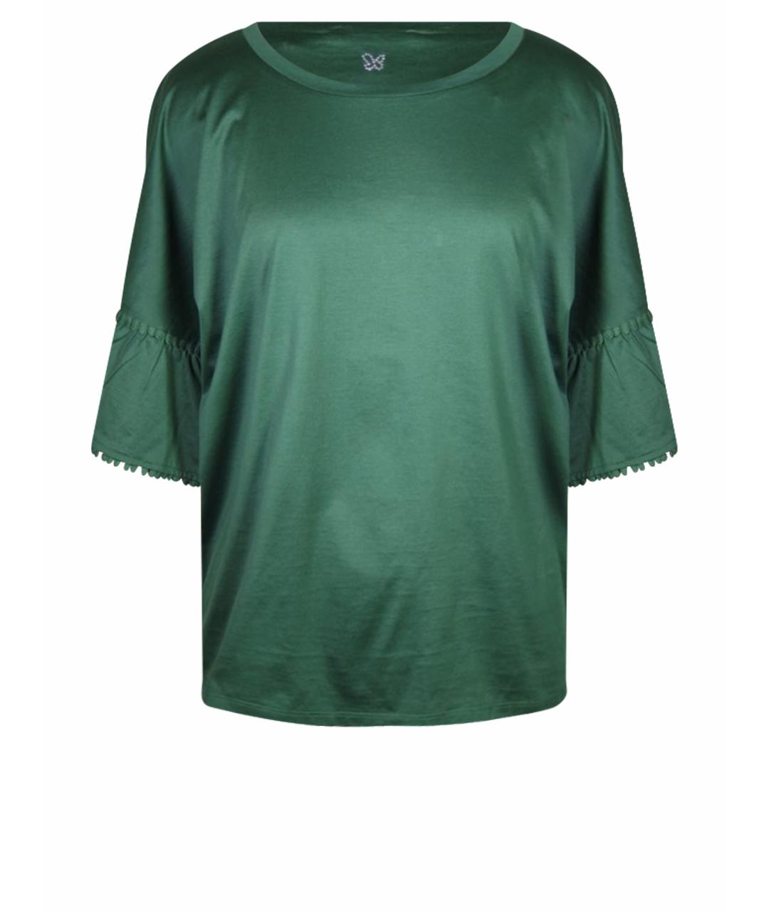 WEEKEND MAX MARA Зеленая хлопковая футболка, фото 1
