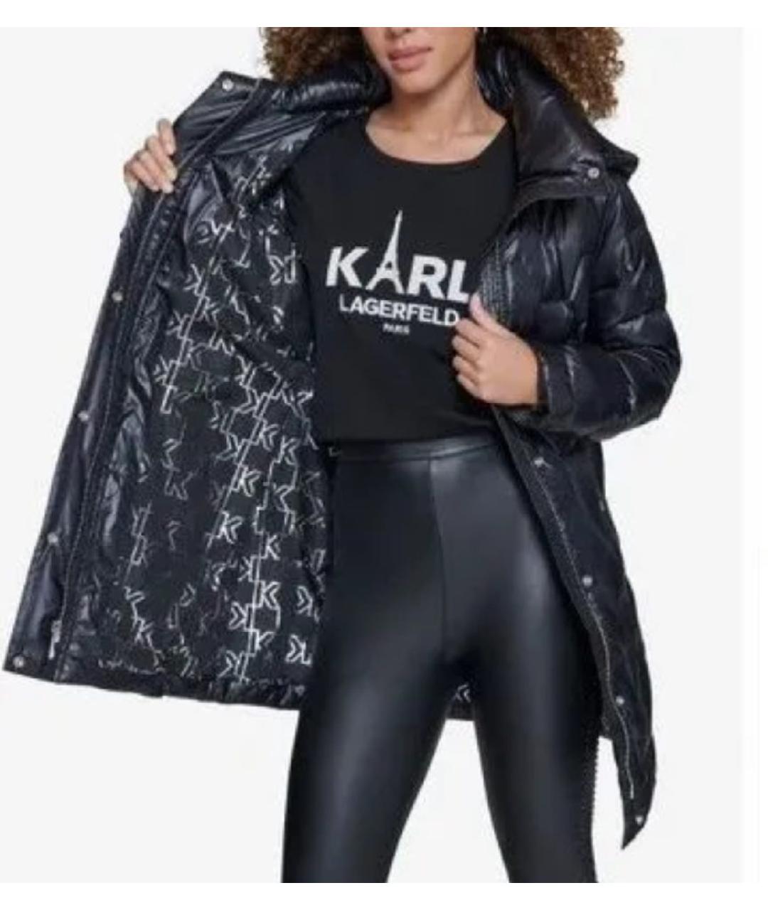 KARL LAGERFELD Черный пуховик, фото 4