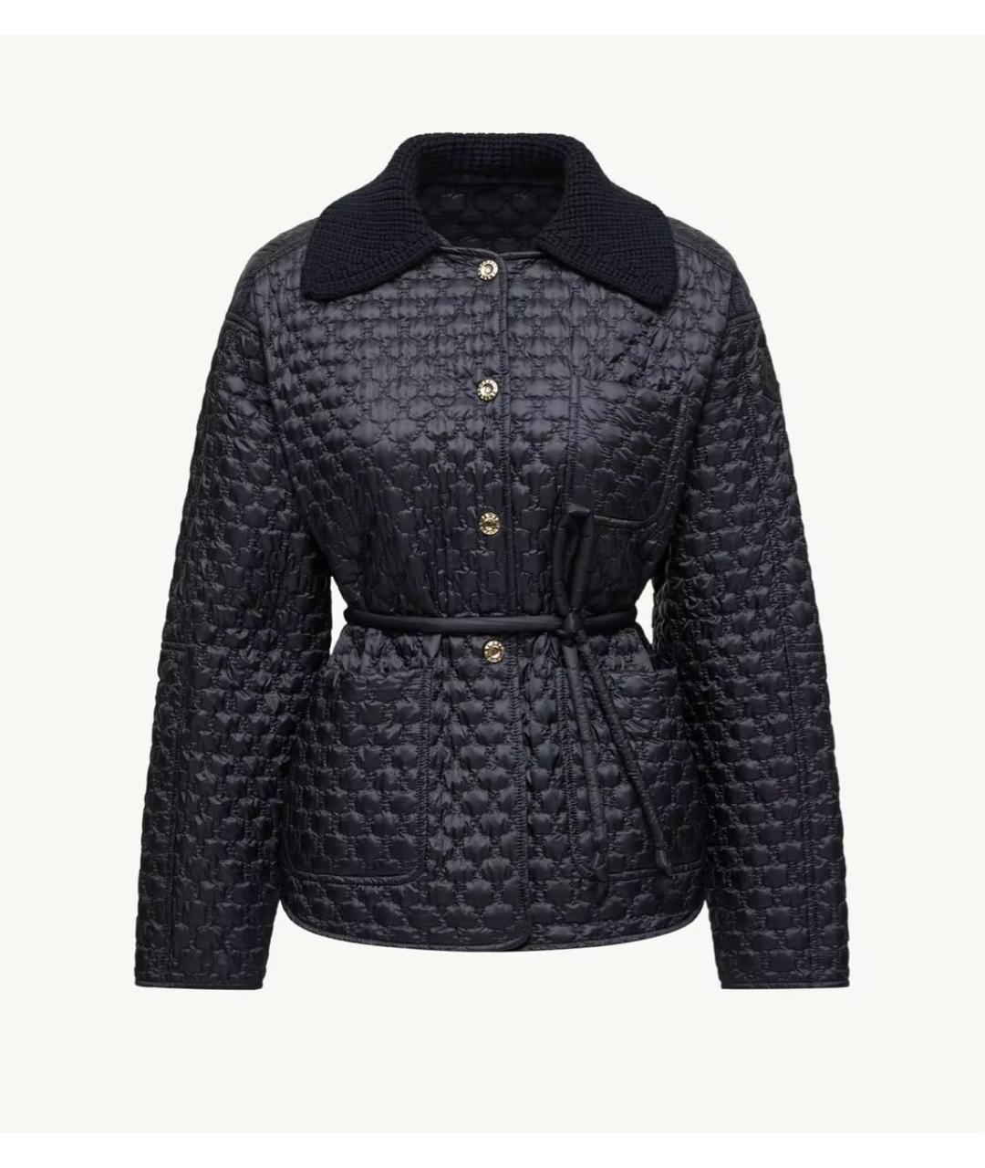 MONCLER Темно-синий пуховик, фото 5