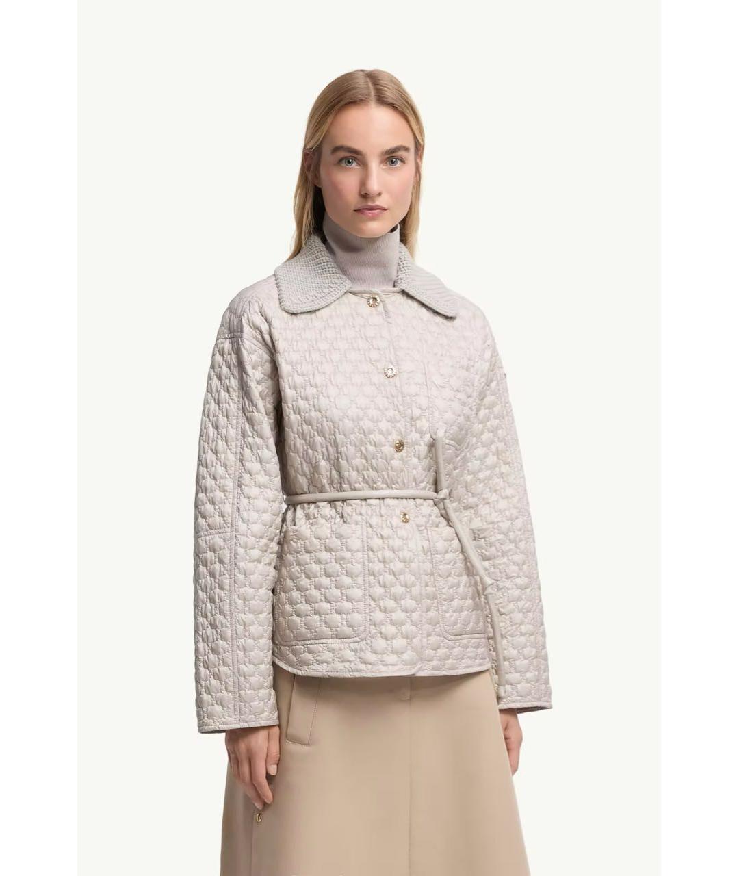MONCLER Бежевый пуховик, фото 2
