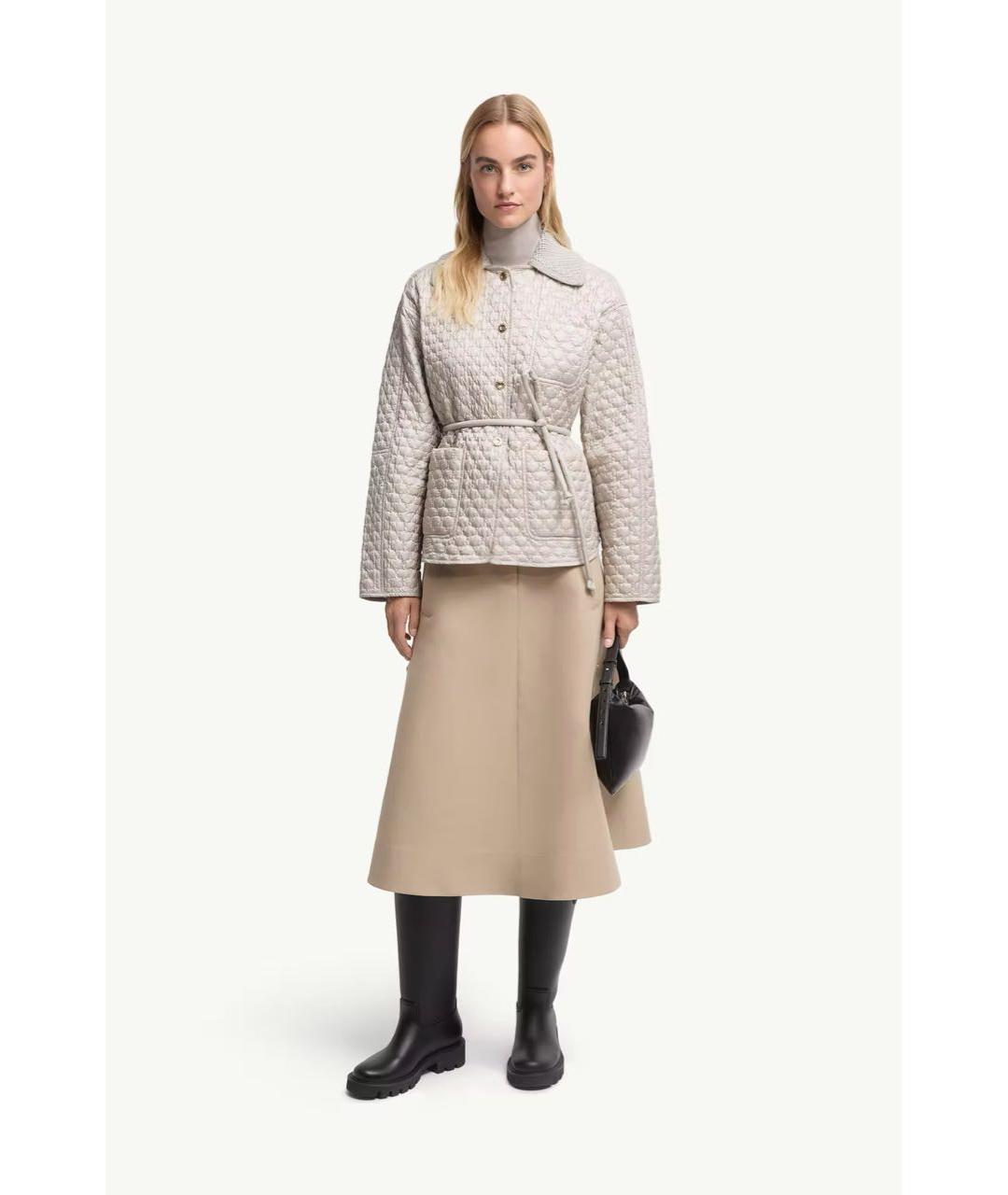 MONCLER Бежевый пуховик, фото 5