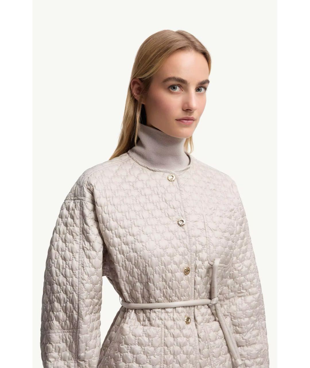 MONCLER Бежевый пуховик, фото 4