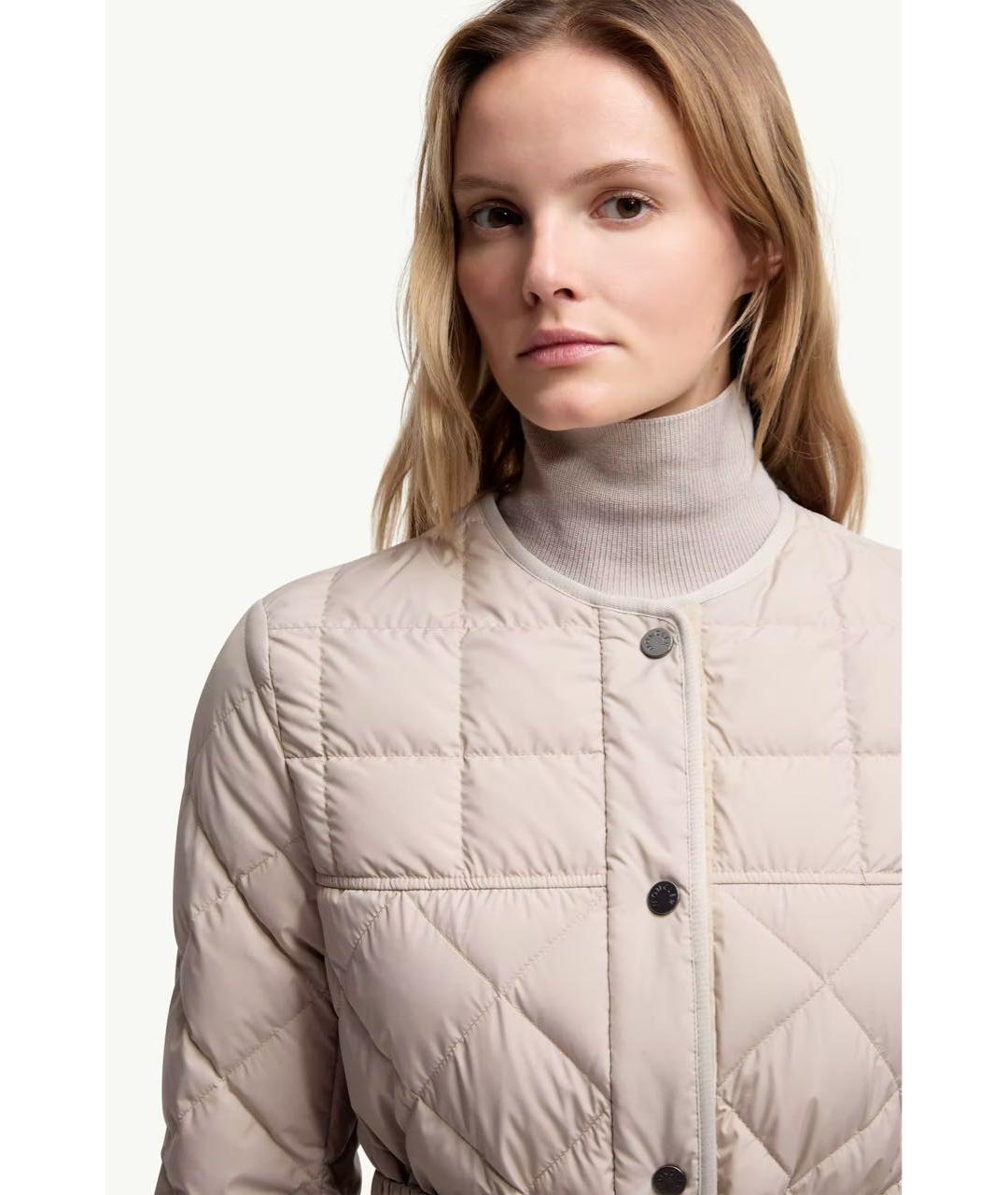 MONCLER Бежевый пуховик, фото 4