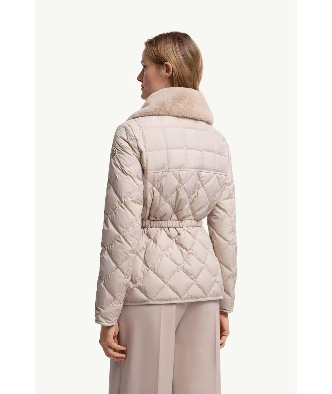MONCLER Бежевый пуховик, фото 3
