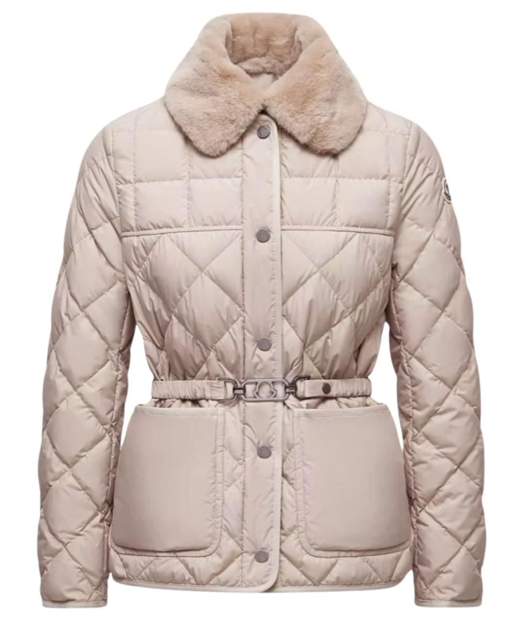 MONCLER Бежевый пуховик, фото 1