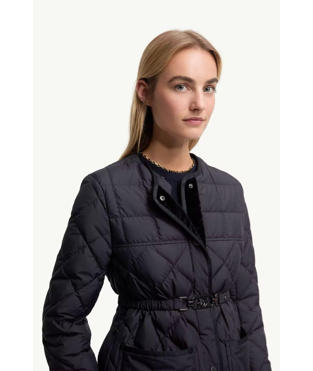 MONCLER Темно-синий пуховик, фото 4
