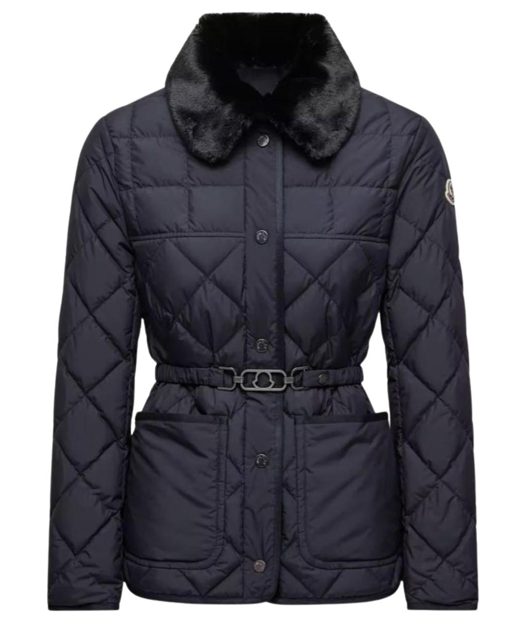 MONCLER Темно-синий пуховик, фото 1