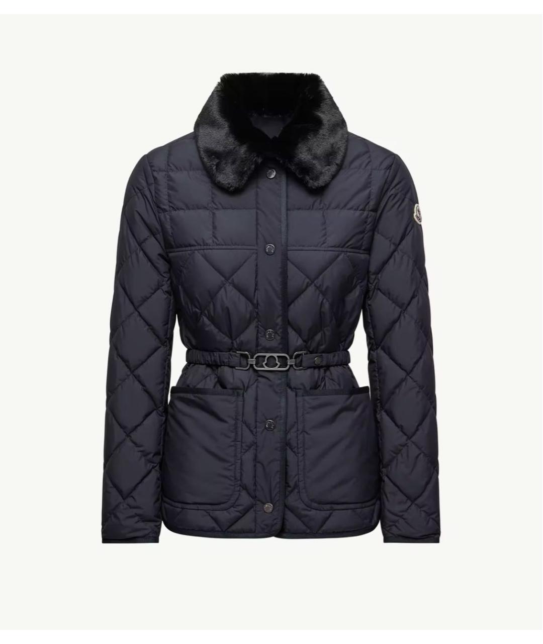 MONCLER Темно-синий пуховик, фото 6