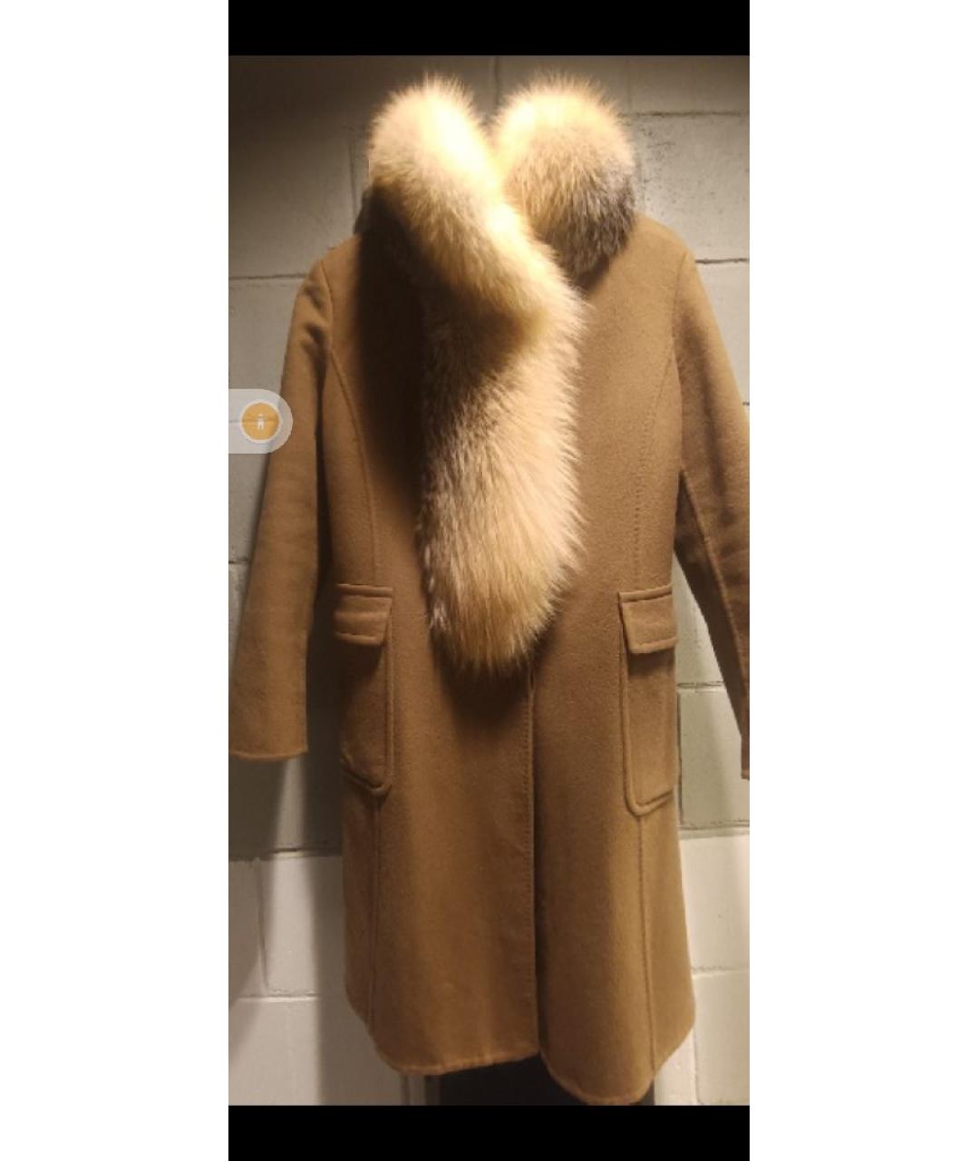 ERMANNO SCERVINO Бежевое кашемировое пальто, фото 9