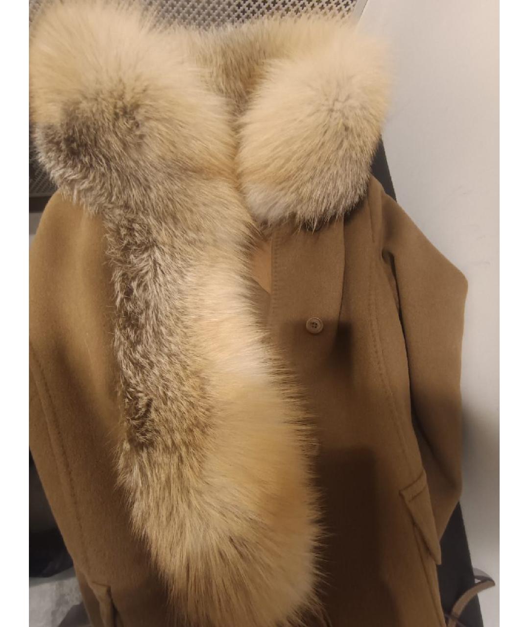 ERMANNO SCERVINO Бежевое кашемировое пальто, фото 8
