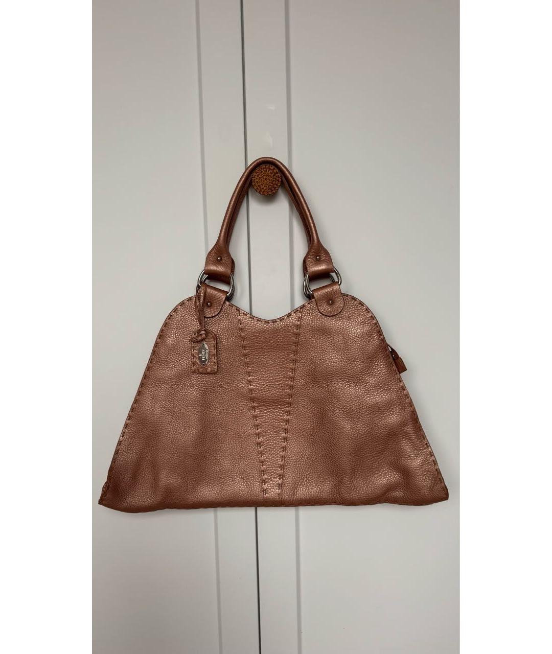 FENDI Розовая кожаная сумка тоут, фото 1