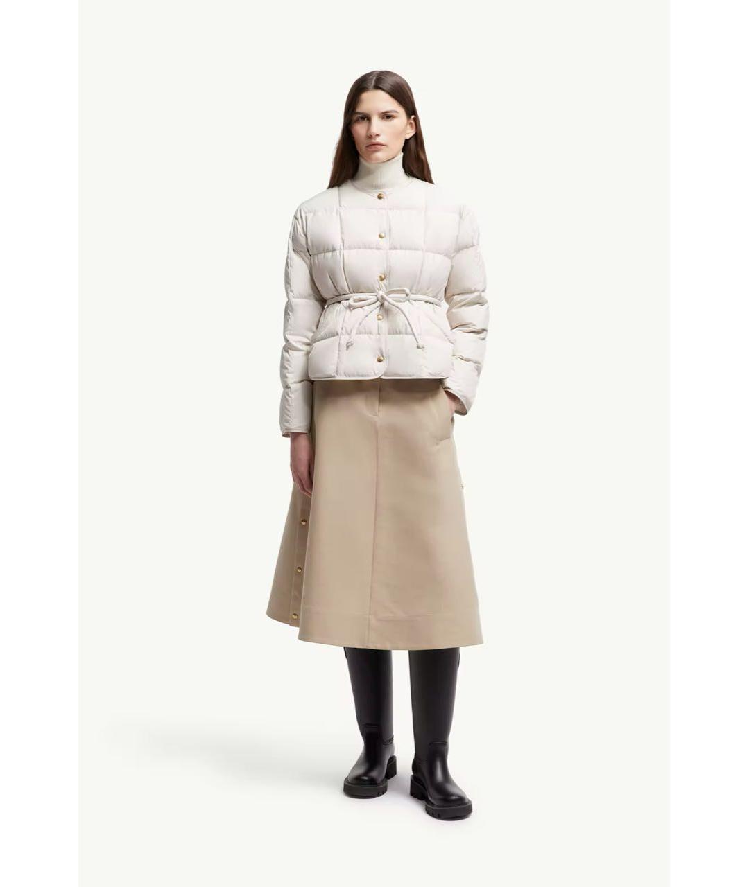 MONCLER Бежевый пуховик, фото 5