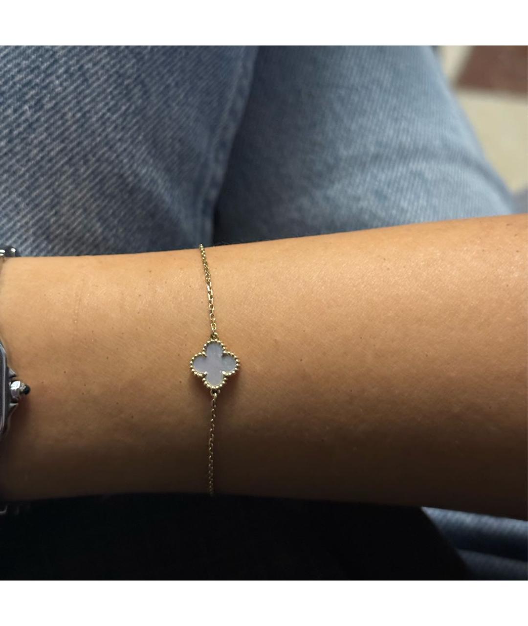 VAN CLEEF & ARPELS Белый браслет из желтого золота, фото 2