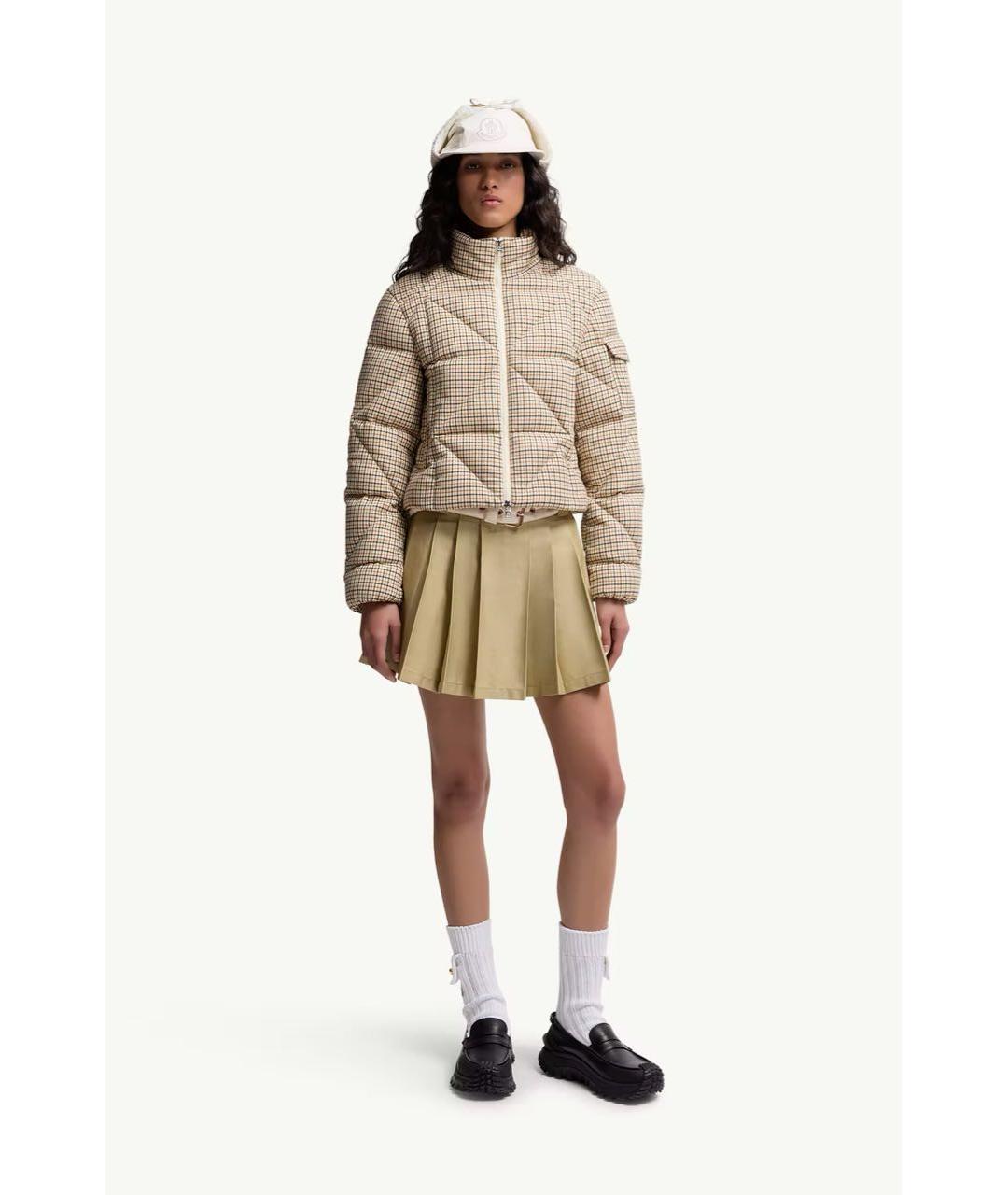 MONCLER Бежевый пуховик, фото 5