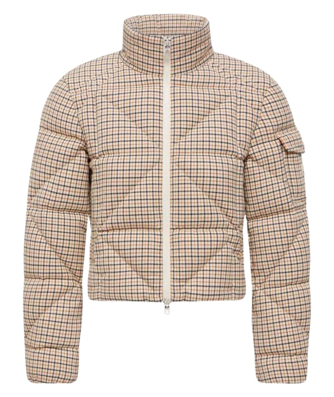 MONCLER Бежевый пуховик, фото 1