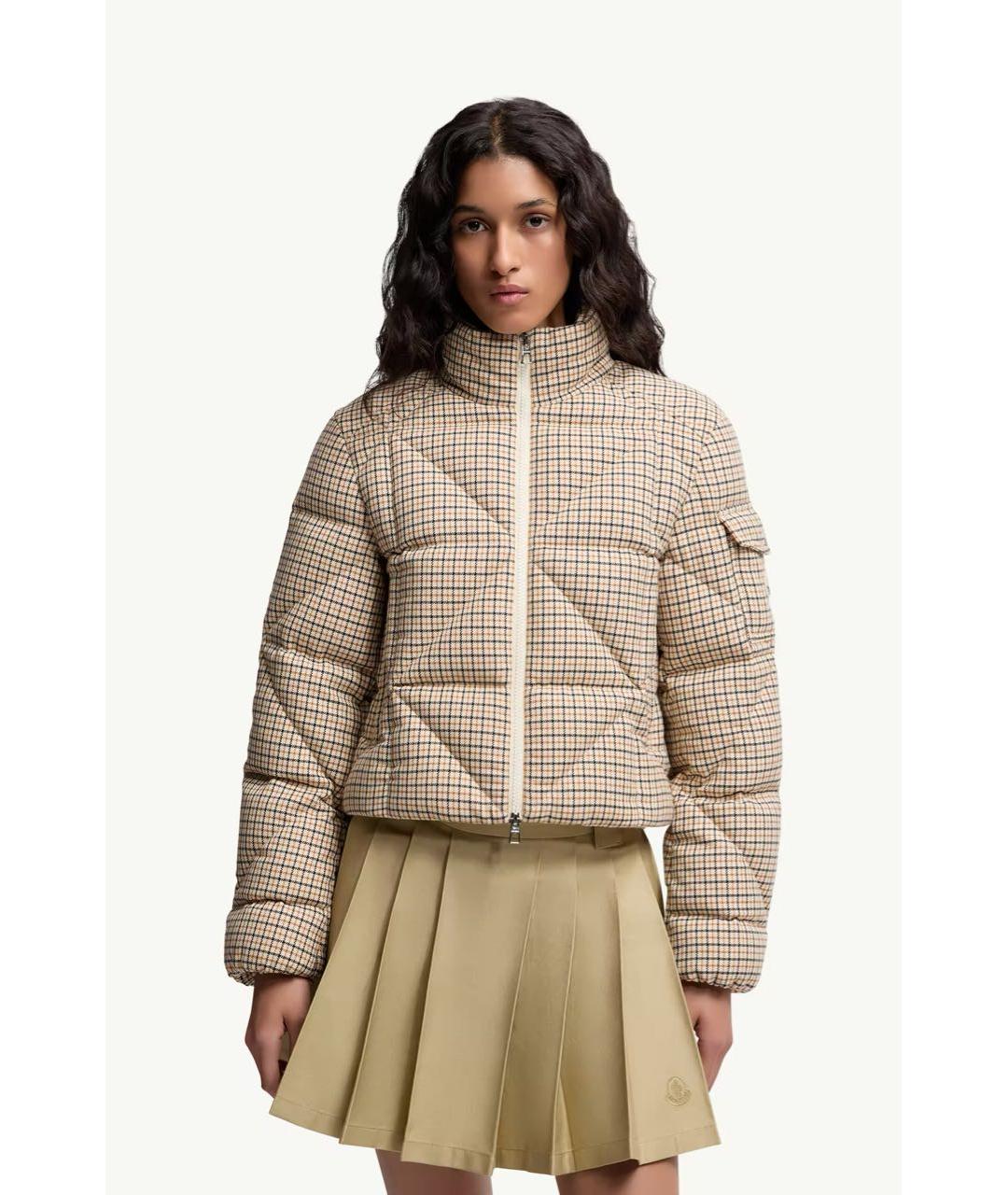 MONCLER Бежевый пуховик, фото 2