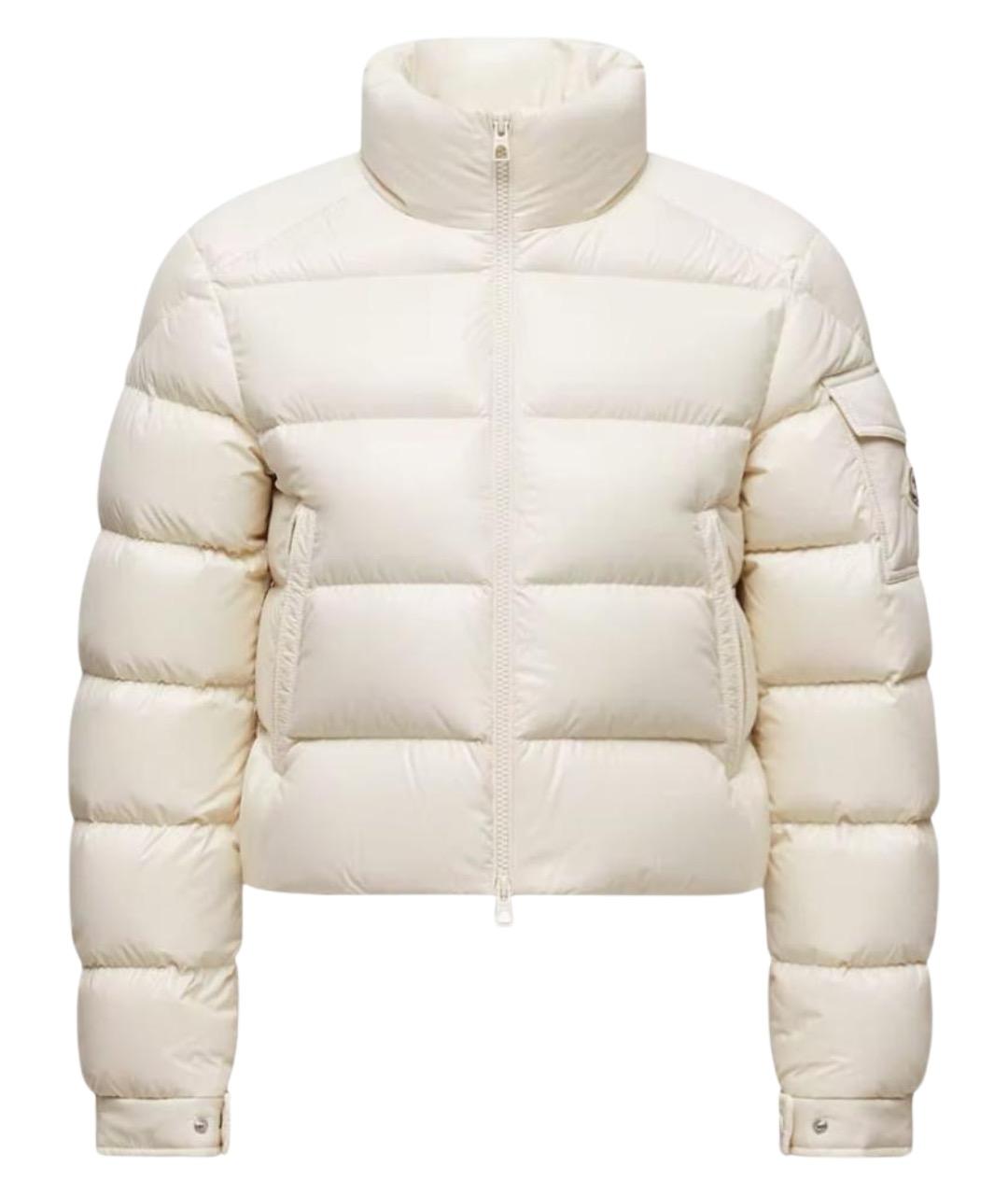 MONCLER Белый пуховик, фото 1