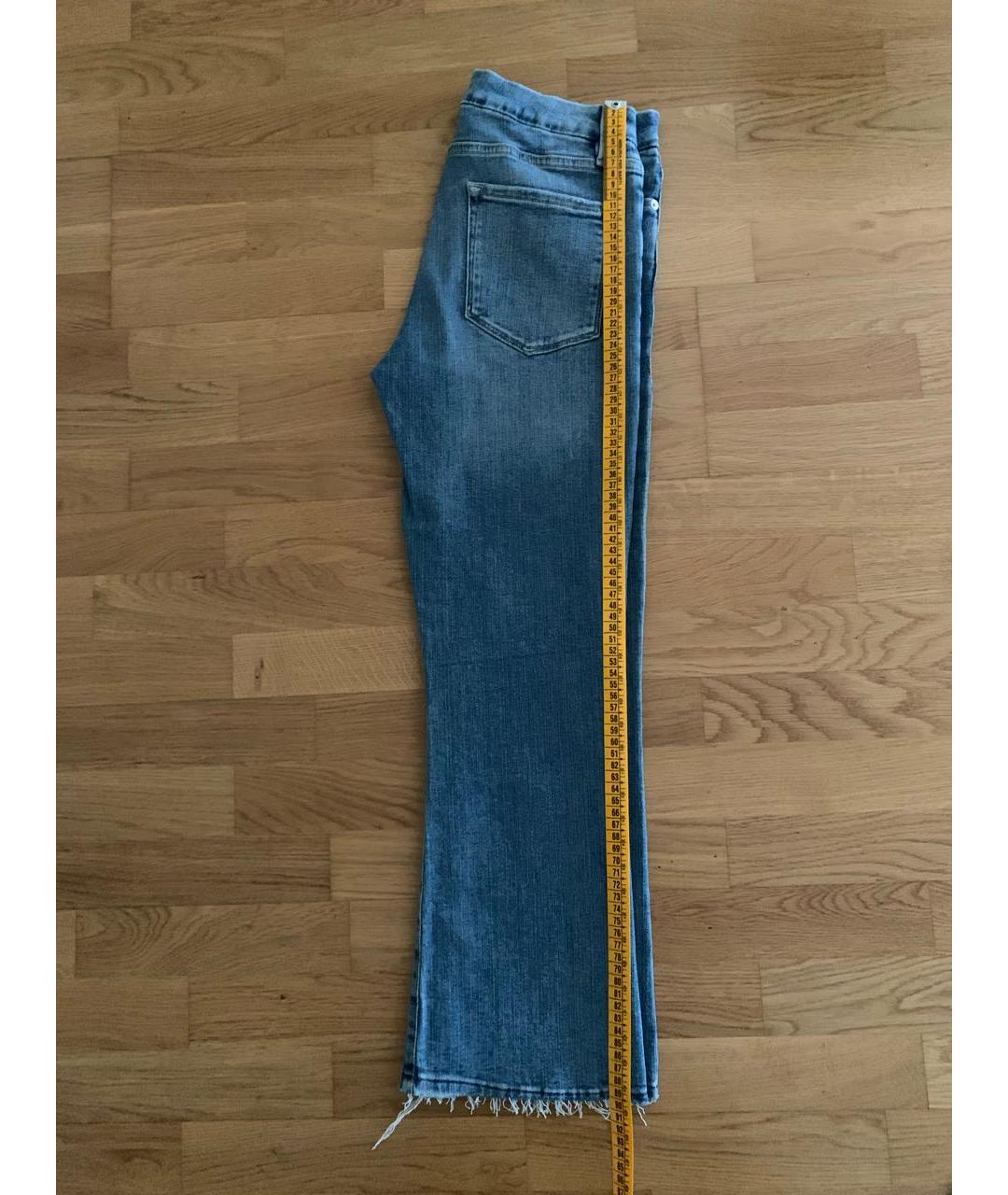 FRAME Синие хлопко-лиоцелловые джинсы клеш, фото 5
