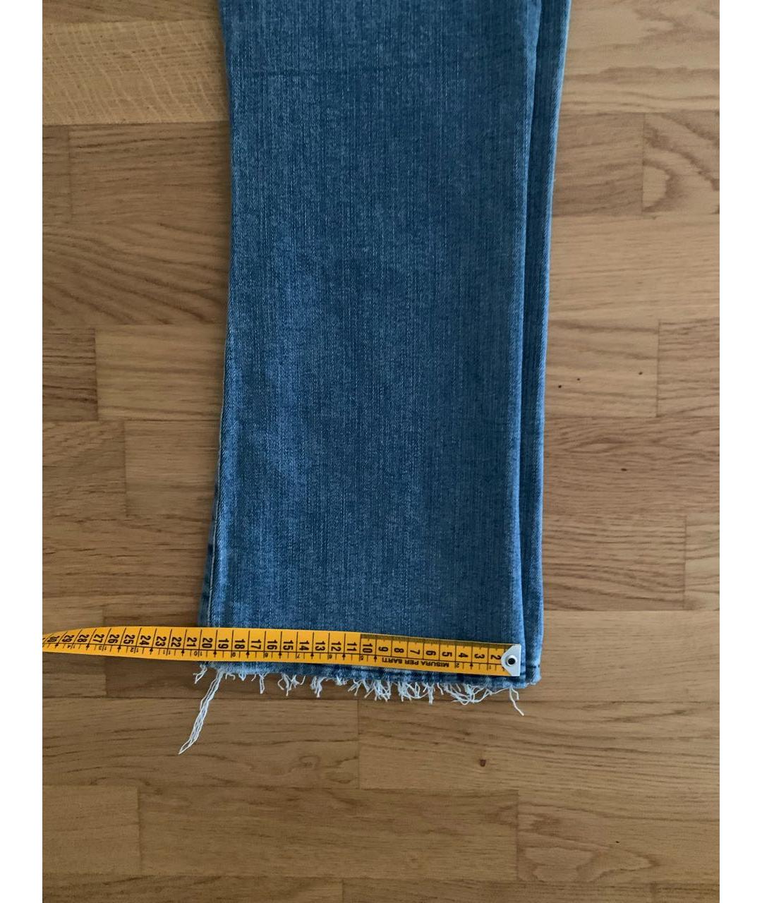 FRAME Синие хлопко-лиоцелловые джинсы клеш, фото 6