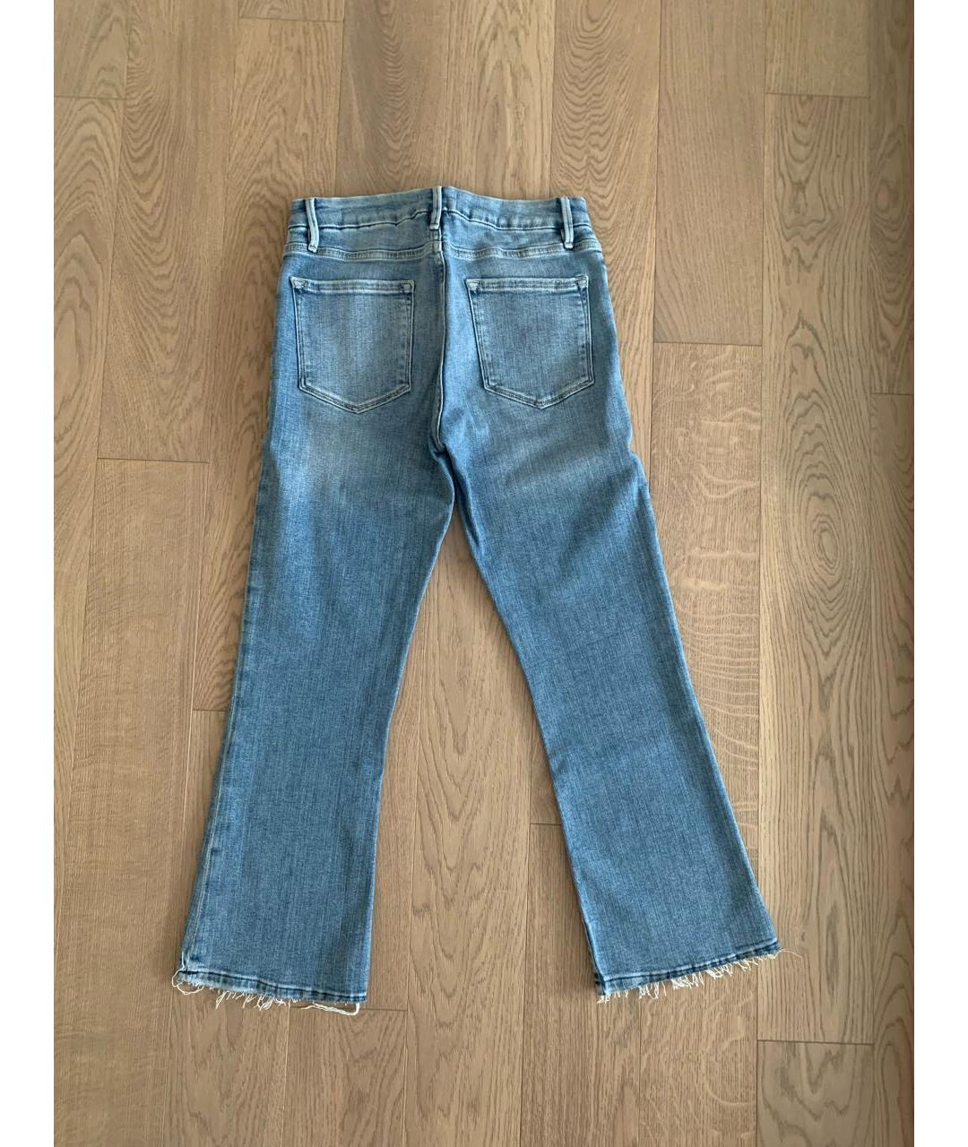 FRAME Синие хлопко-лиоцелловые джинсы клеш, фото 2