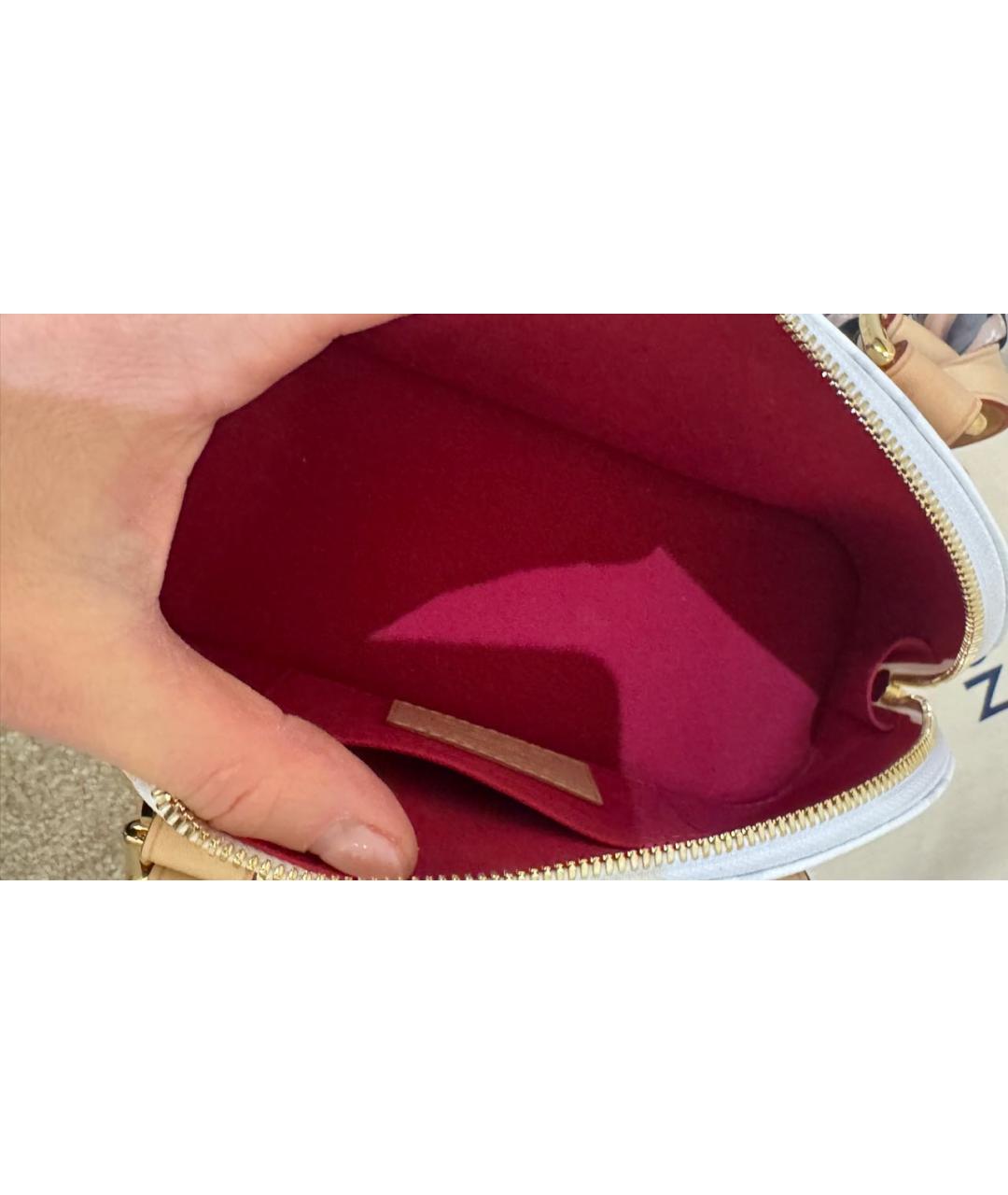 LOUIS VUITTON Коричневая кожаная сумка с короткими ручками, фото 6