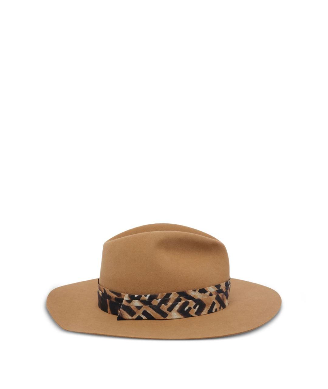 FENDI Бежевая шерстяная шляпа, фото 1