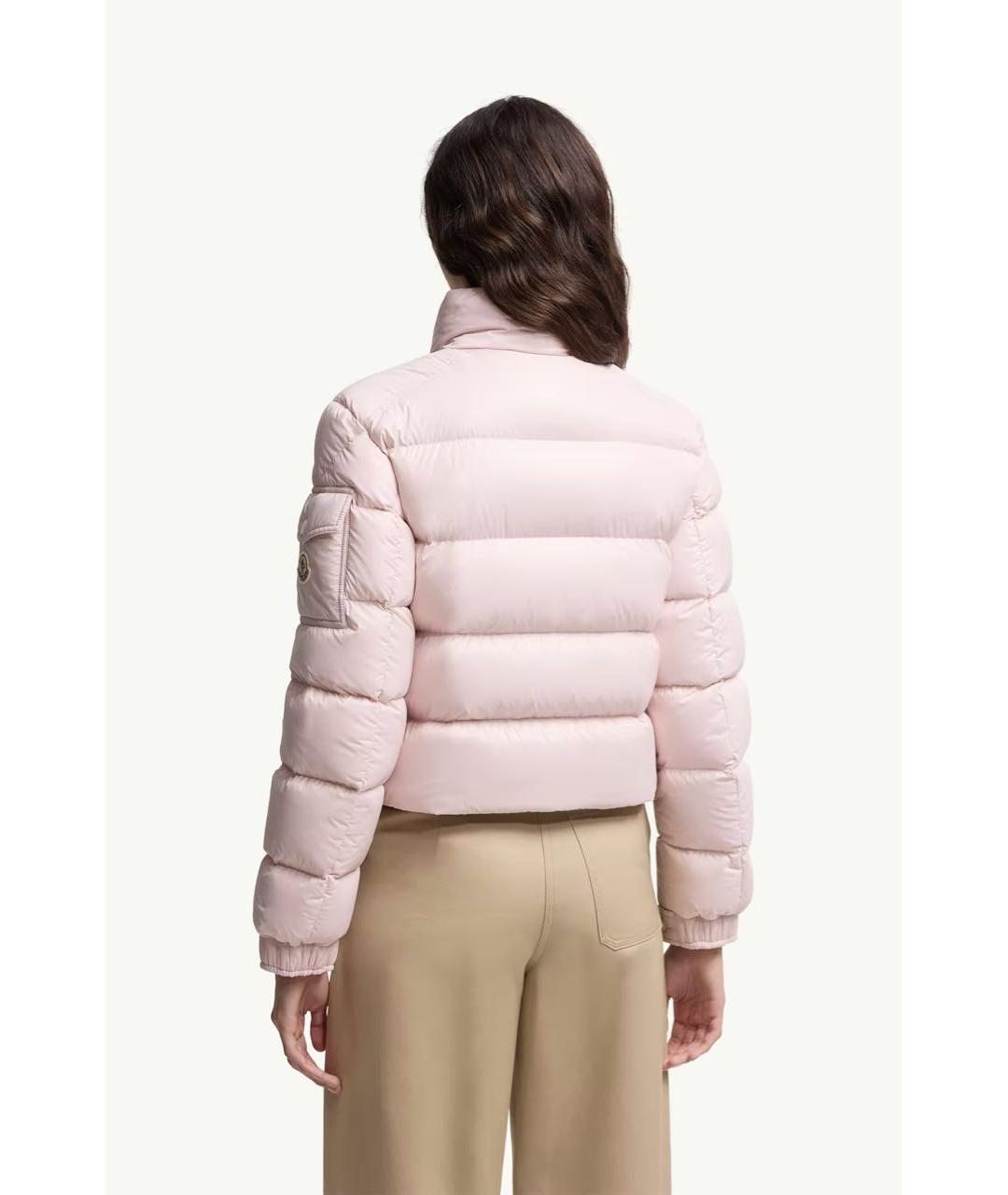 MONCLER Розовый пуховик, фото 3