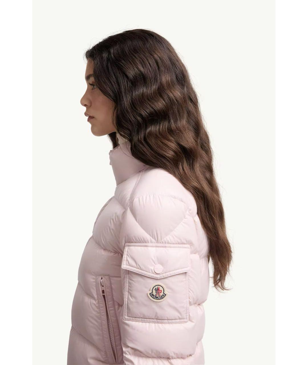 MONCLER Розовый пуховик, фото 4