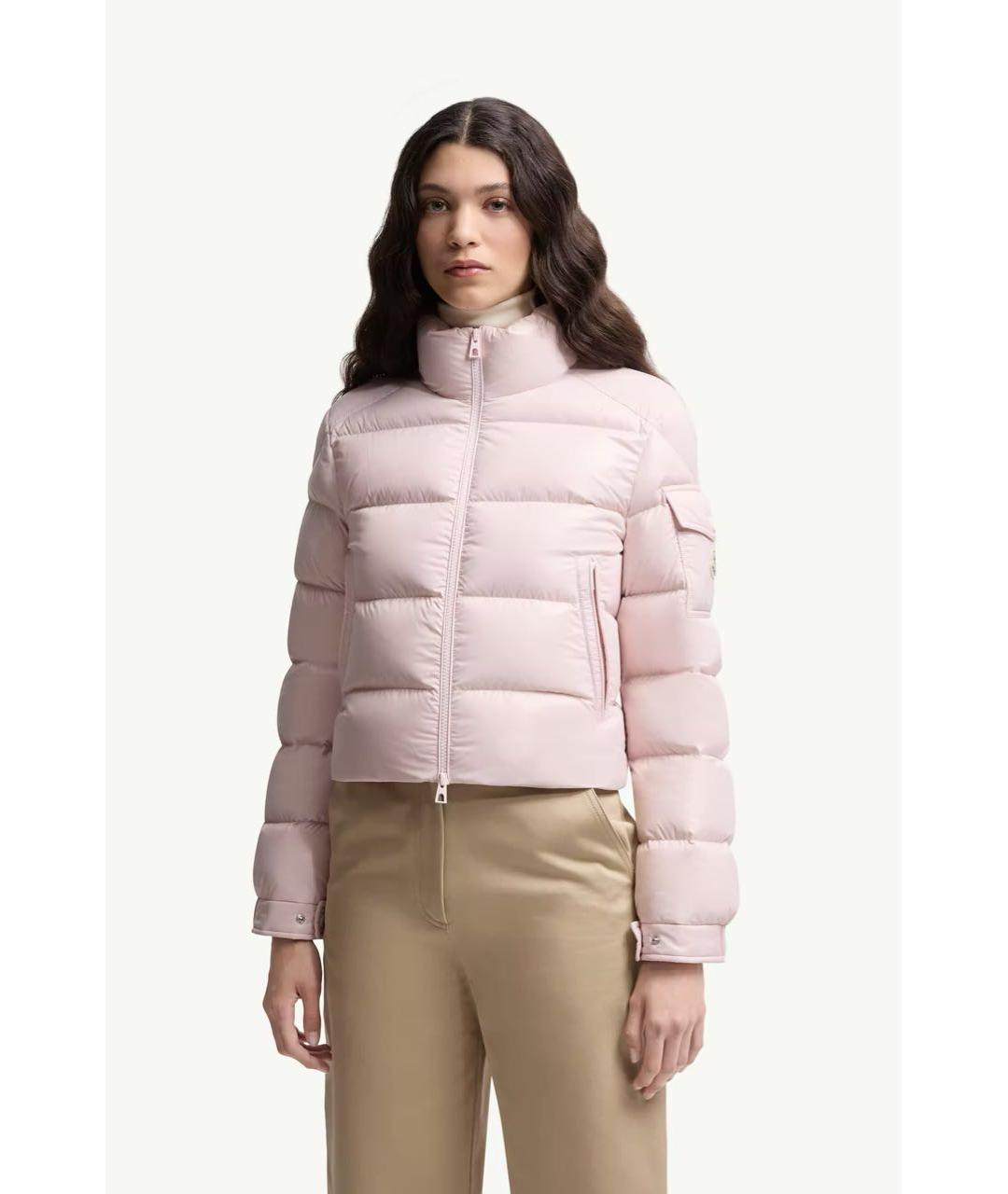 MONCLER Розовый пуховик, фото 2