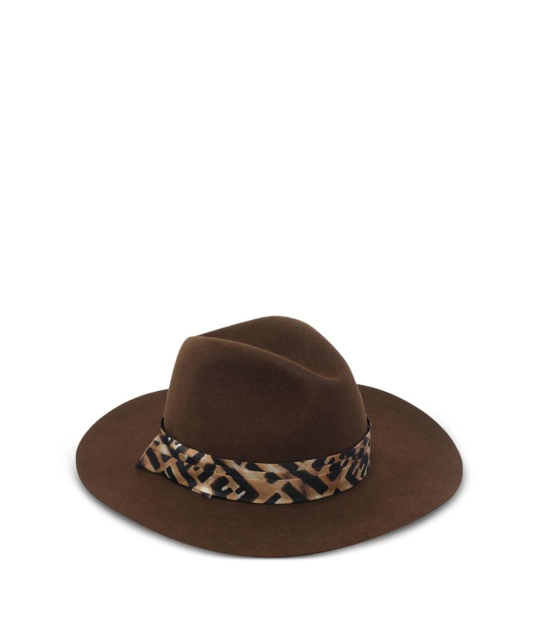 FENDI Коричневая шерстяная шляпа, фото 2