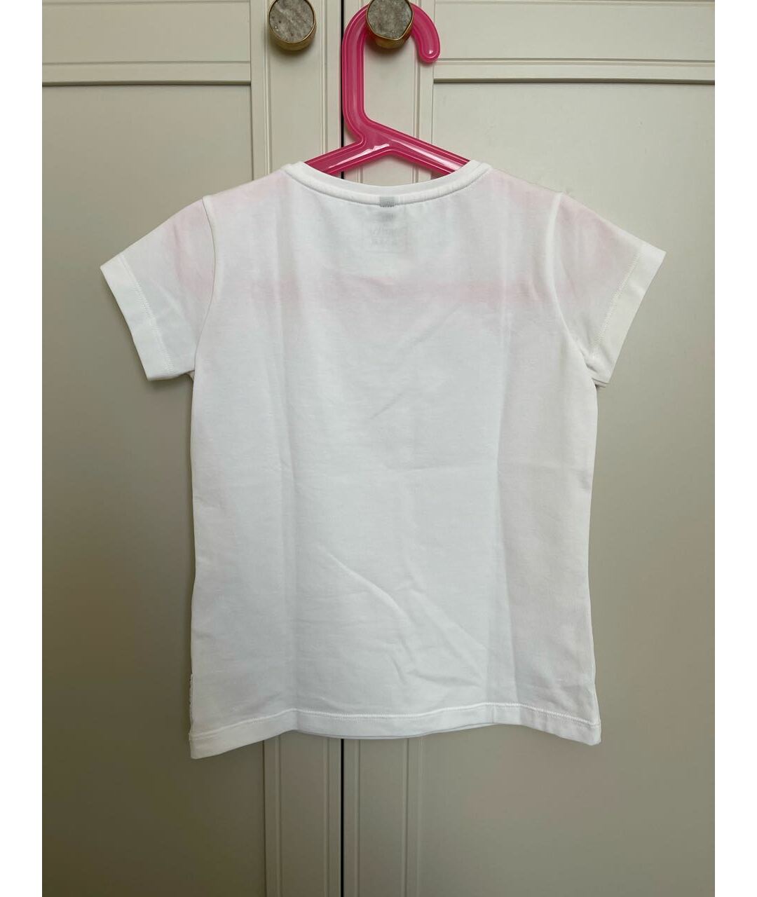 ARMANI JUNIOR Белый хлопковый детская футболка / топ, фото 2