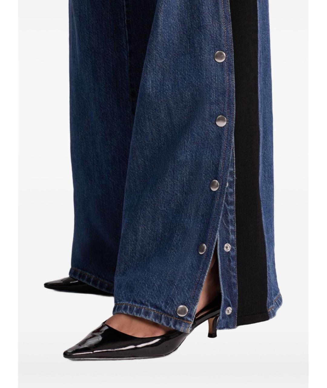 ALICE+OLIVIA Синие хлопковые прямые джинсы, фото 2