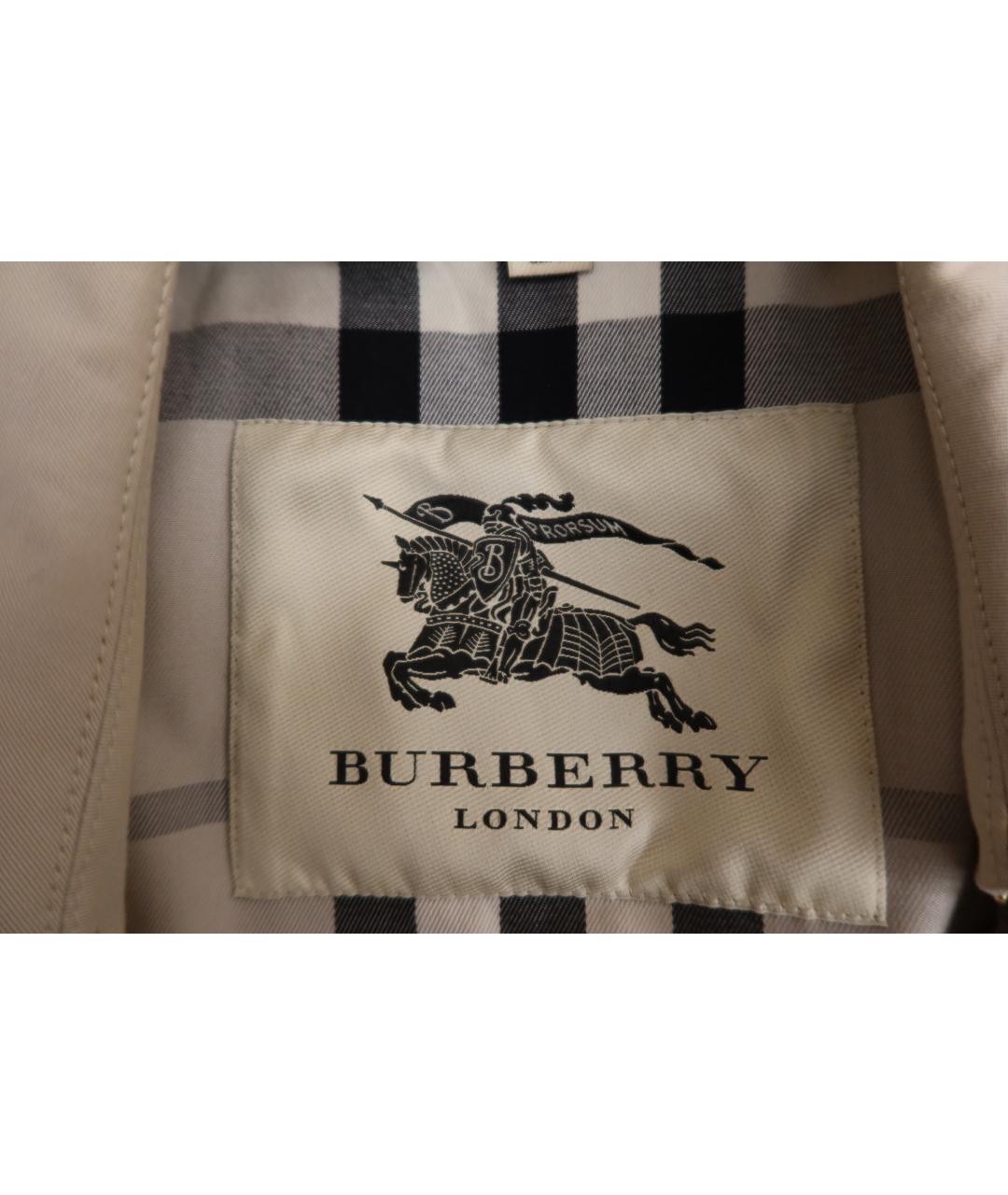 BURBERRY Бежевый вискозный тренч/плащ, фото 3