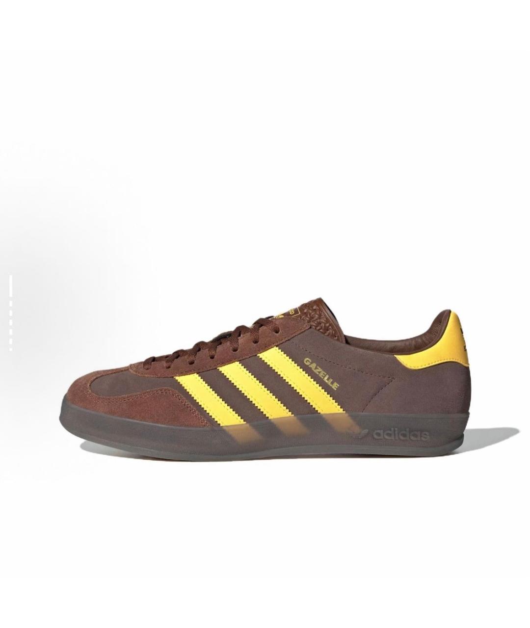 ADIDAS Коричневые замшевые кроссовки, фото 2