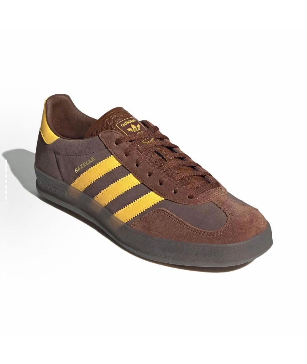 ADIDAS Коричневые замшевые кроссовки, фото 3