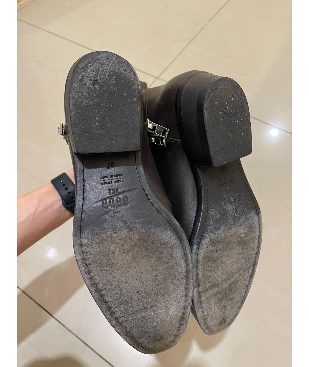 GOLDEN GOOSE DELUXE BRAND Коричневые кожаные полусапоги, фото 7