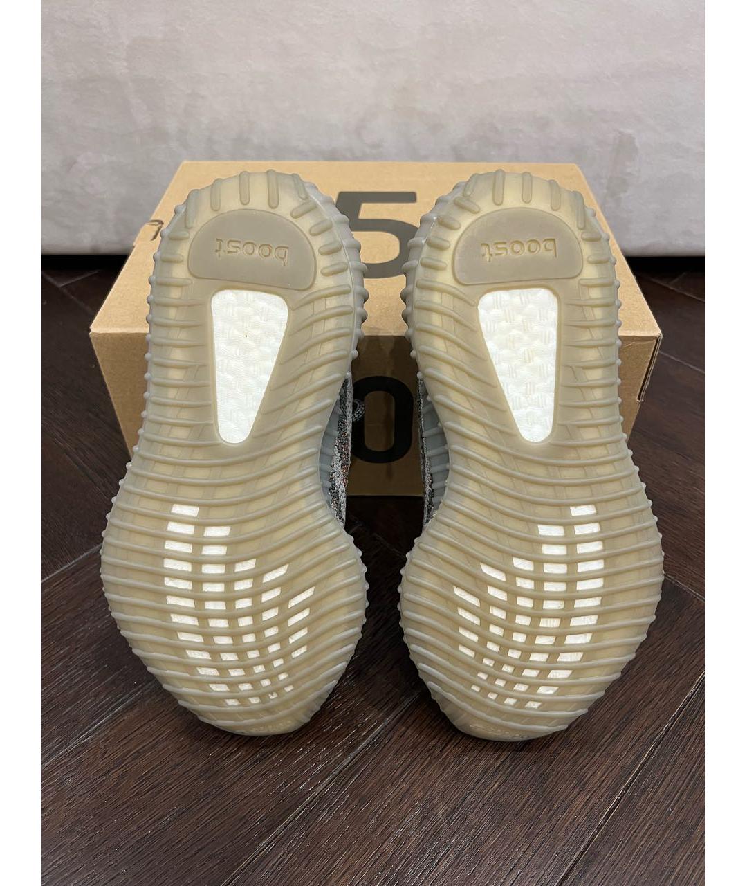 ADIDAS YEEZY Антрацитовые текстильные кроссовки, фото 5