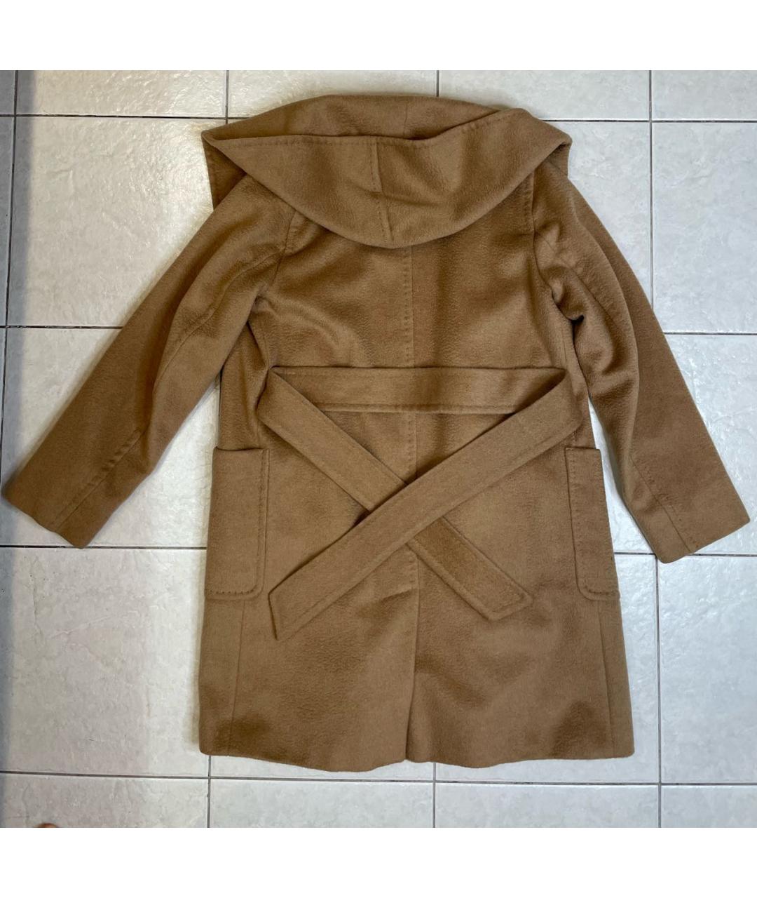 MAX MARA Коричневое шерстяное пальто, фото 2