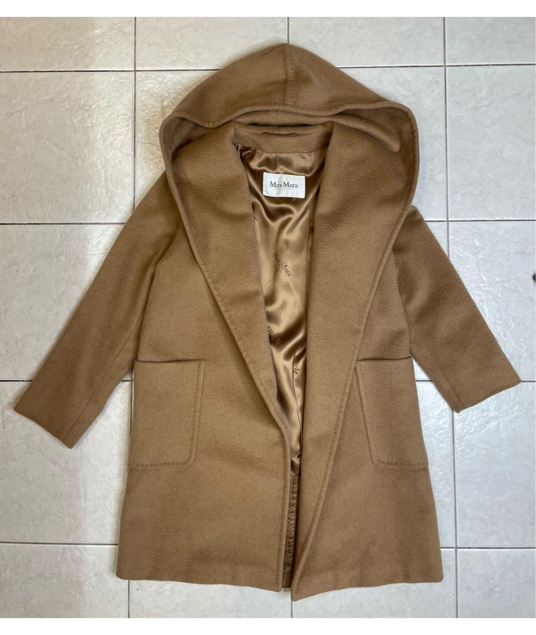 MAX MARA Коричневое шерстяное пальто, фото 9