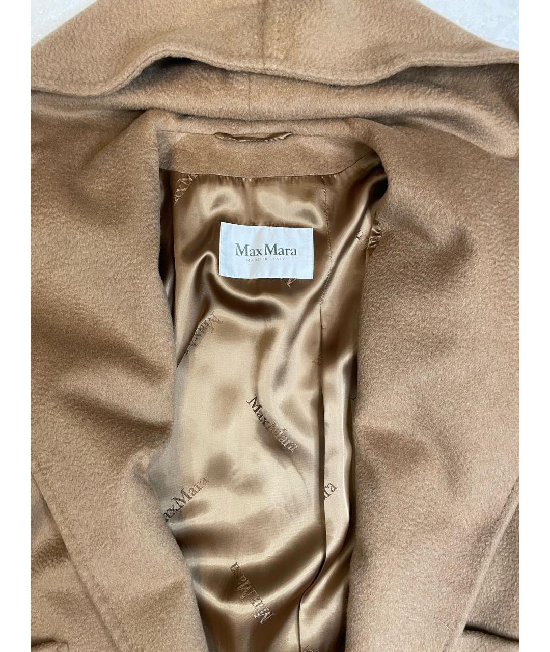 MAX MARA Коричневое шерстяное пальто, фото 4